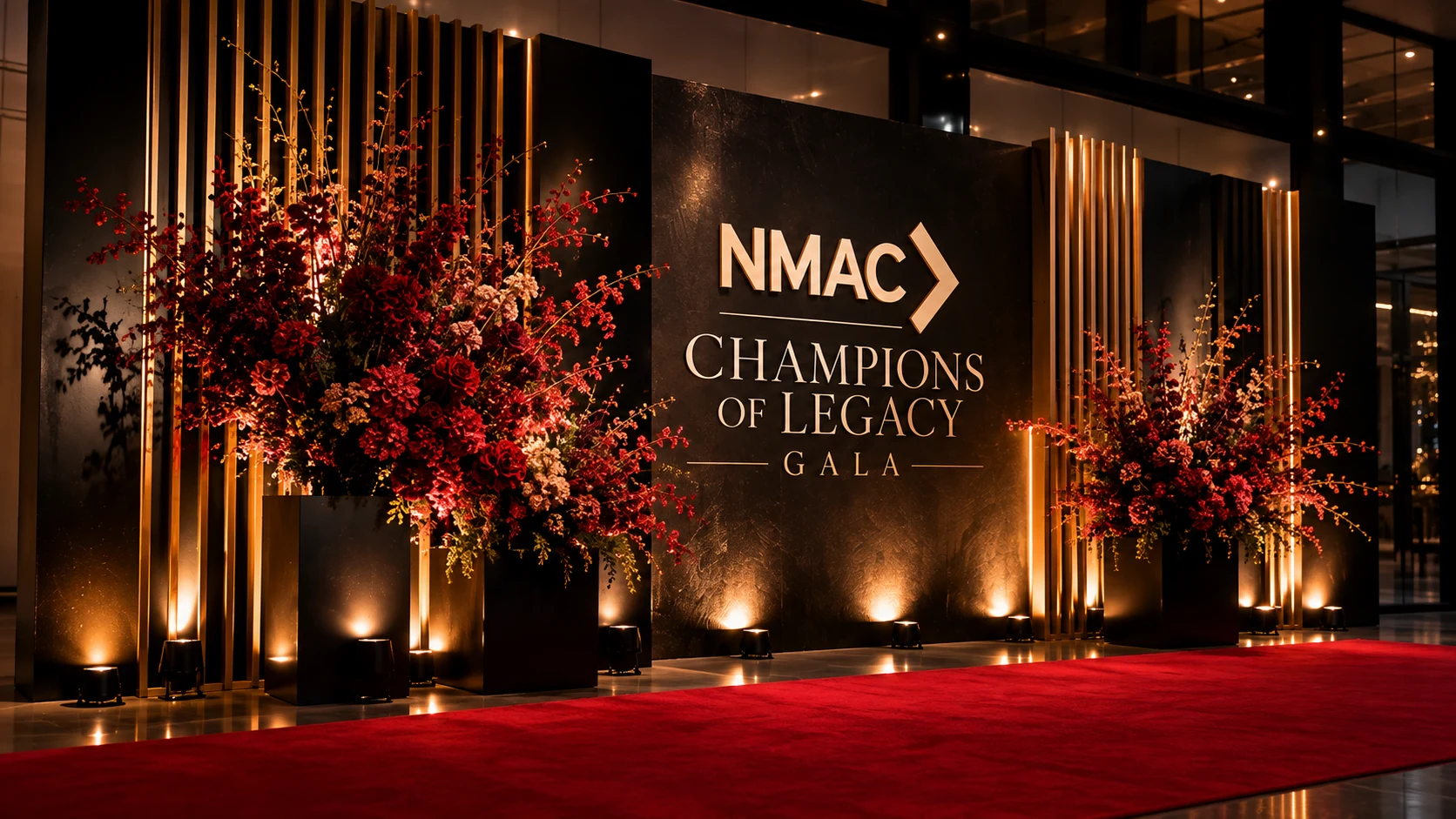 Rendering of the planned arrival moment for NMAC’s upcoming Champions of Legacy Gala in December 2026
